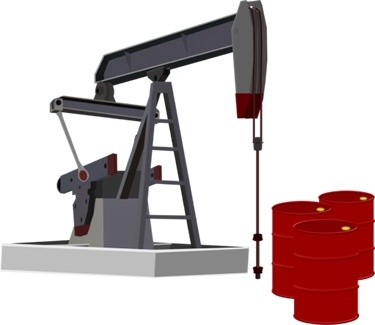 Oil Pumper and Barrels