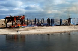 Remains of Beach House after Fire