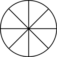 fraction circle eighths
