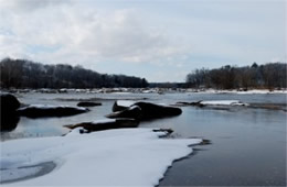 James River in Snow