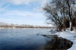 James River in Snow