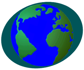 Earth with Exagerated Tidal Bulge