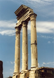 columns in the roman forum