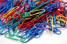 Plastic Covered Colored Paper Clips
