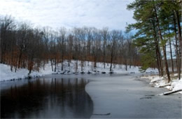 Beaver Lake at Pocahontas in the Snow