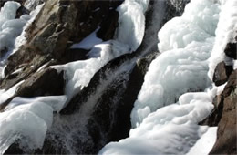Ice on a Waterfall